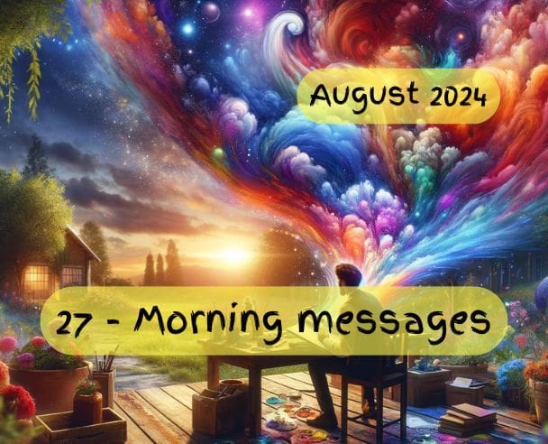 27 Morning messages August 27, 2024