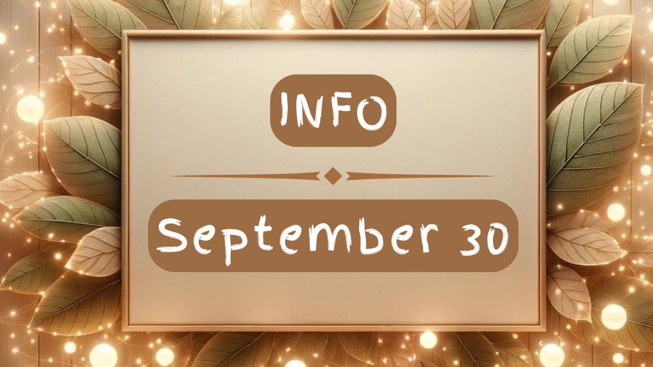 30 INFO September 30, 2024