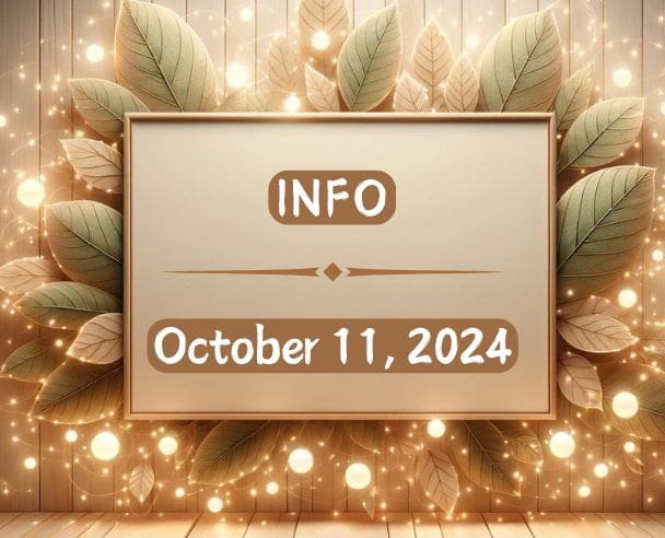 INFO October 11, 2024