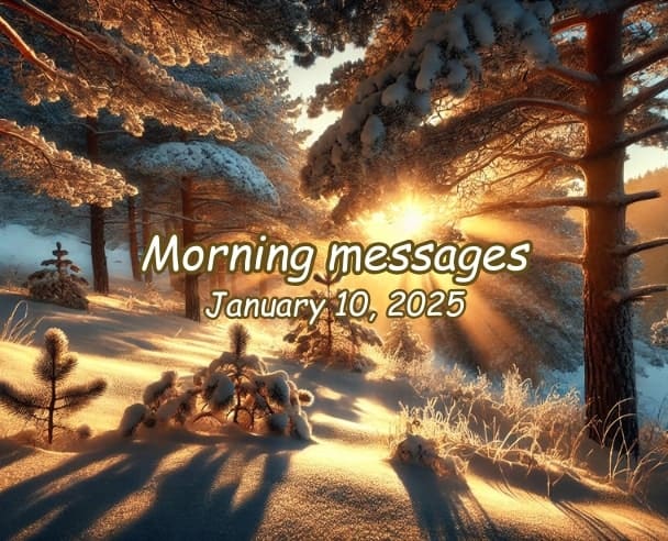 Morning messages January 10, 2025