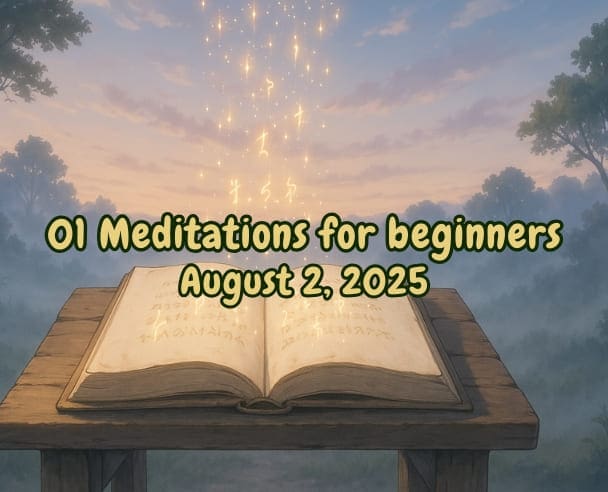 01 Meditation for beginners – August 2, 2025