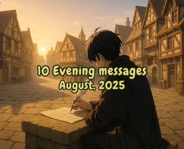10 Evening messages – August 10, 2025