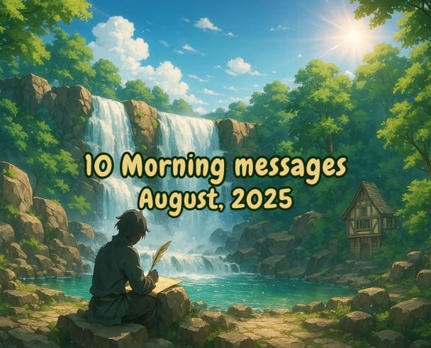 10 Morning messages – August 10, 2025