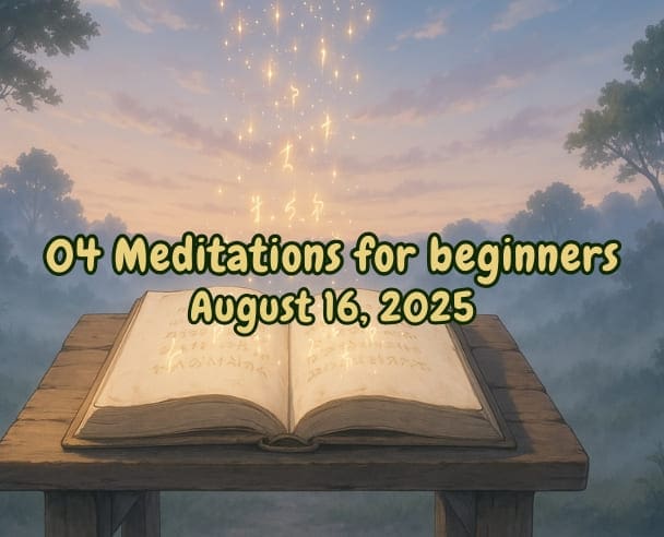 04 Meditation for beginners – August 16, 2025