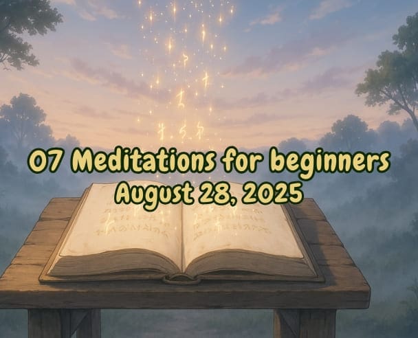 07 Meditation for beginners – August 28, 2025