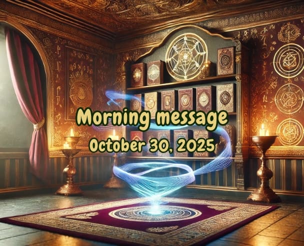 30 Morning messages – October 30, 2025