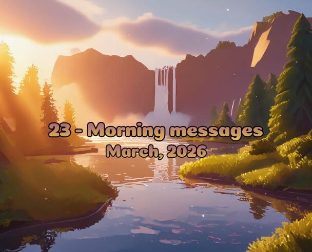 23 Morning messages – March 23, 2026