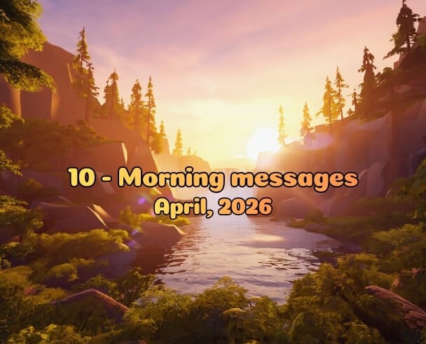 10 Morning messages – April 10, 2026