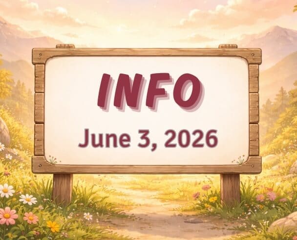 Info: June 3, 2026