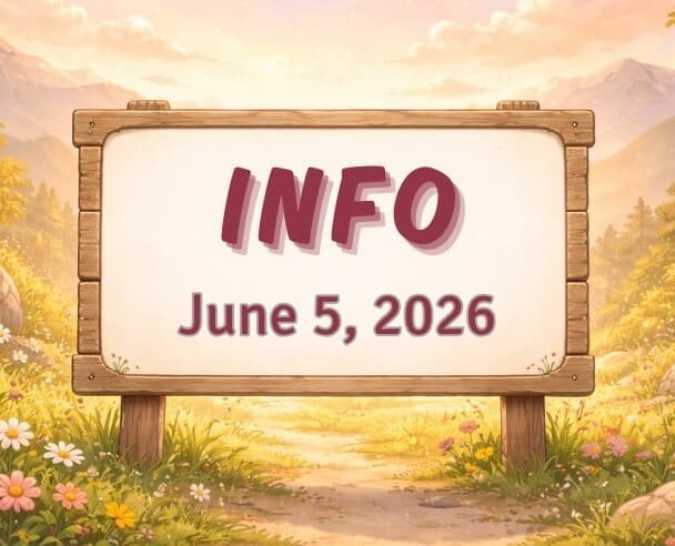 Info: June 5, 2026