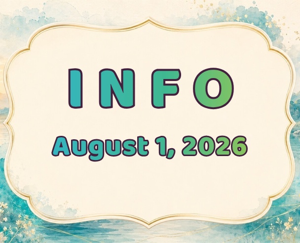 Info: August 1, 2026